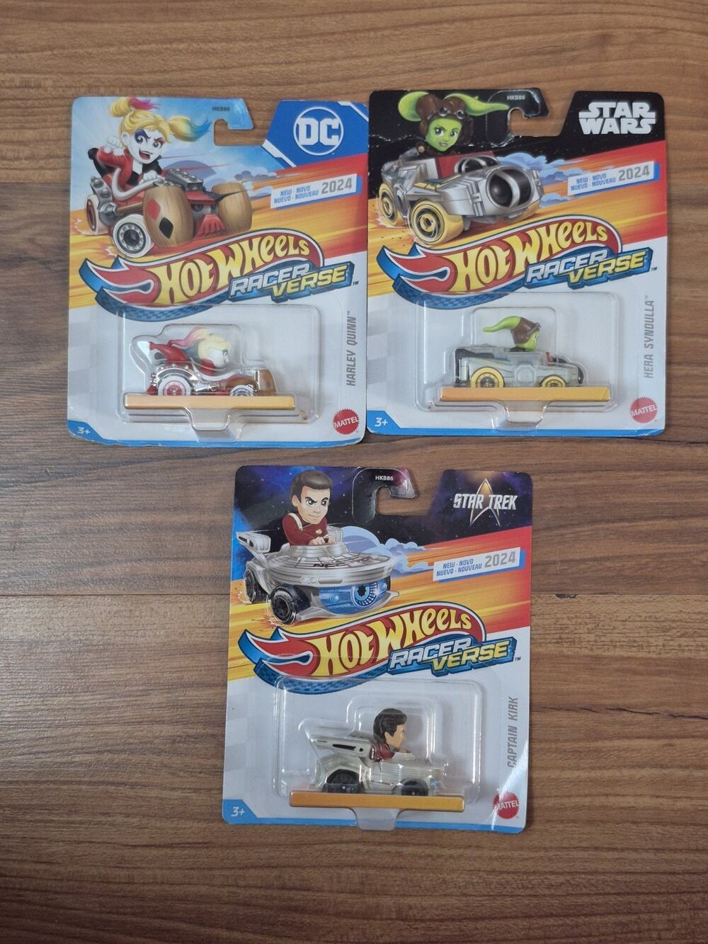 3 Hot Wheels 2024 Racers Verse Cars Star Trek, DC, Stars Wars s33